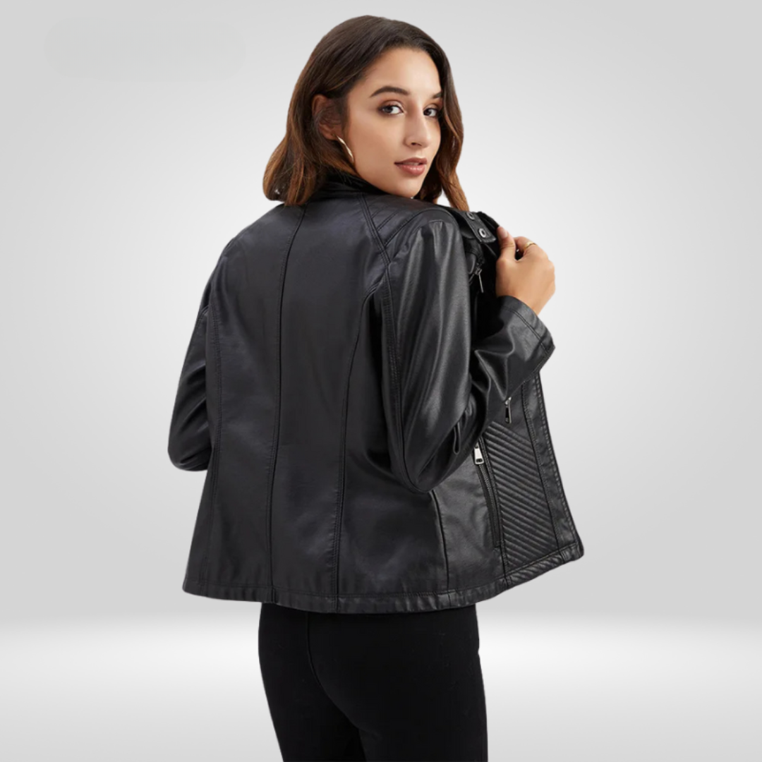 Veste en cuir élégante Selina